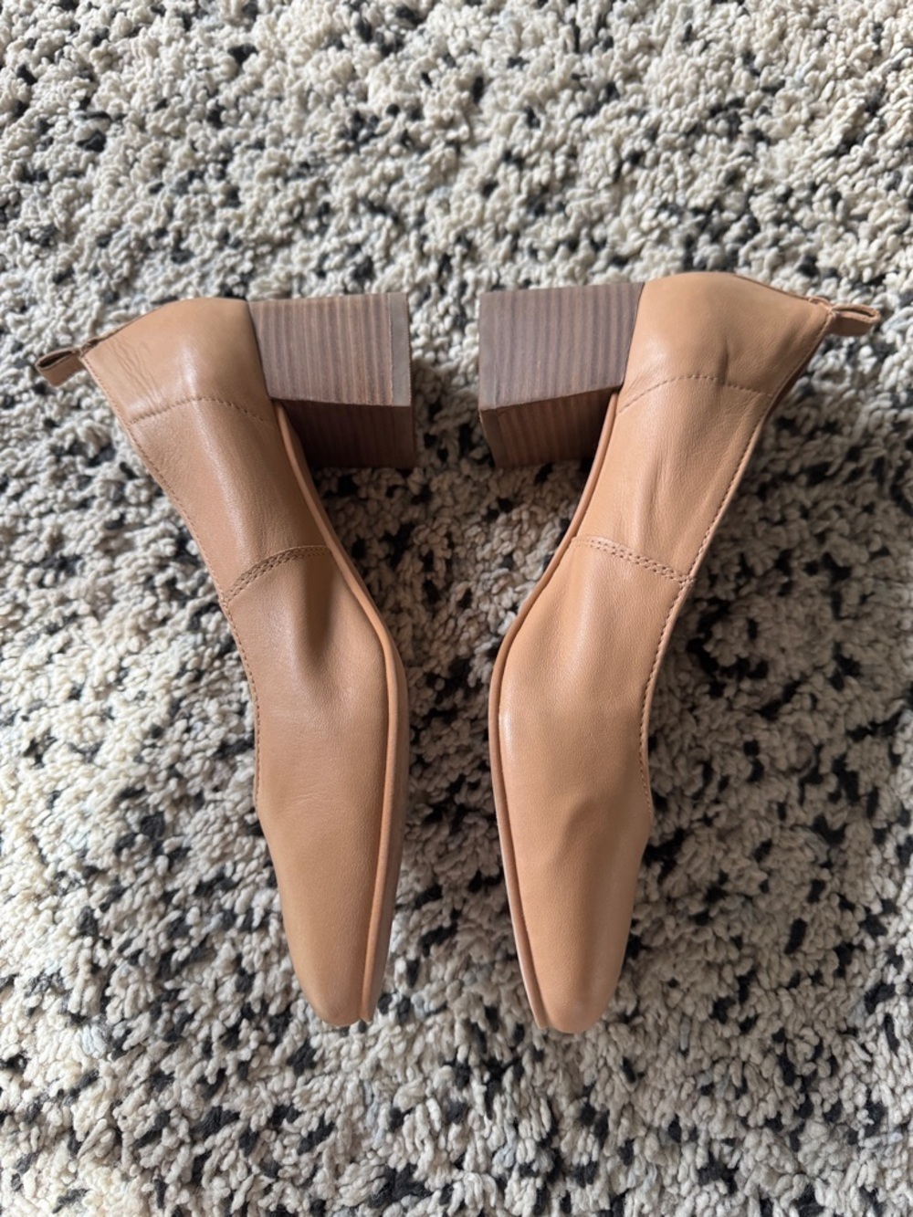 Crown Vintage Nude Leather Shoes Size 10 - Picture 2 of 6
